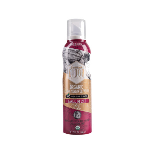 Domaine Didon Organic Extra Virgin Olive Oil Spray – Garlic Infused – 148 ml (5 fl oz)